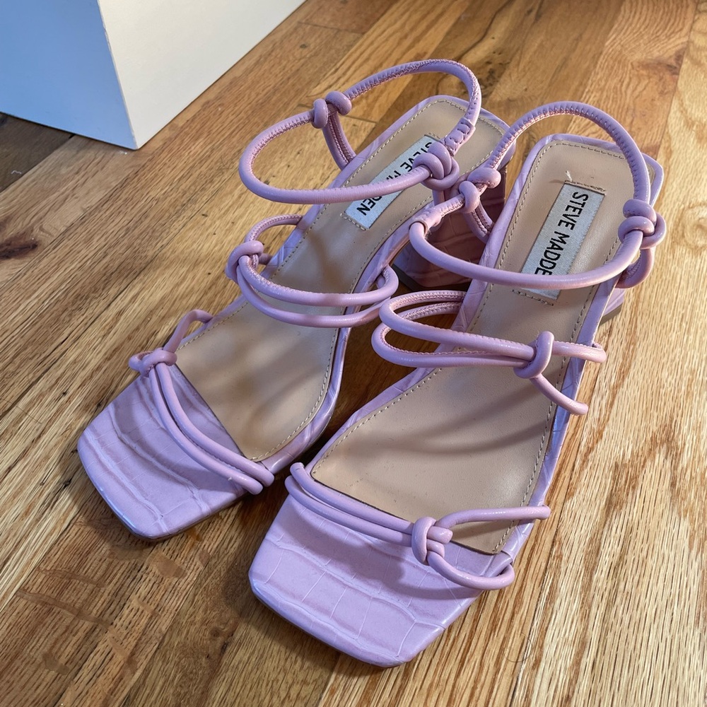 Steve Madden Brigitte Heeled Sandals - 6M Lilac